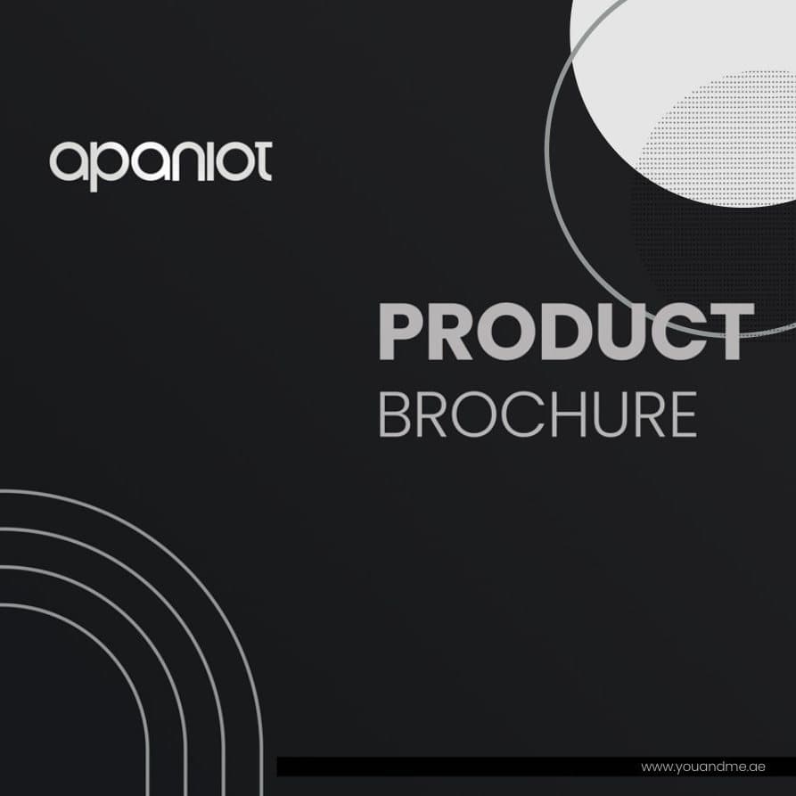 Front cover of the Apaniot product brochure